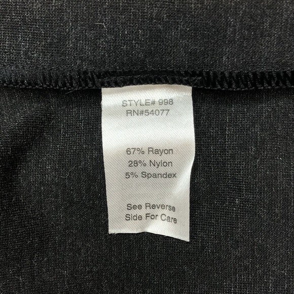 CAbi Size 0 Black Asymmetric Faux Wrap Zipper Stretch Short Pencil Skirt 998 - Picture 4 of 9